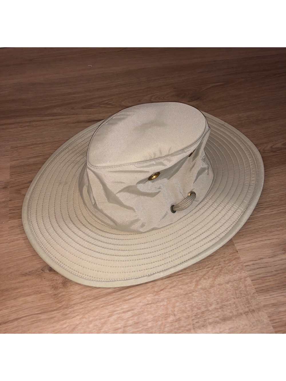 TILLEY HAT ENDURABLES BEIGE KHAKI TAN SUN BUCKET SAFARI NYLON BOONIE SIZE 7 3/8